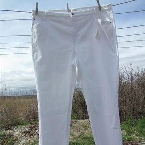 J JILL white denim jeans Smooth Fit Straight Leg